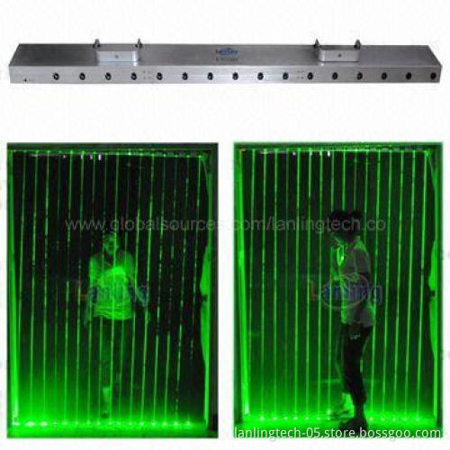 16 Heads Green Fat Beam Laser Curtain/Rain Laser Stage Lighting with DMX 6 Channels